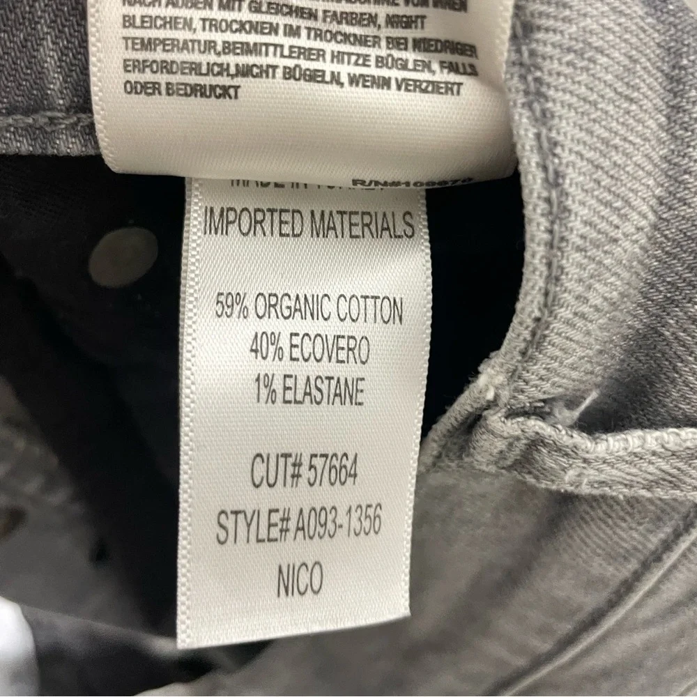 Agolde Nico High Rise Slim Jeans Grey Wash Denim Organic Cotton Ankle Women’s 28 - Picture 9 of 9